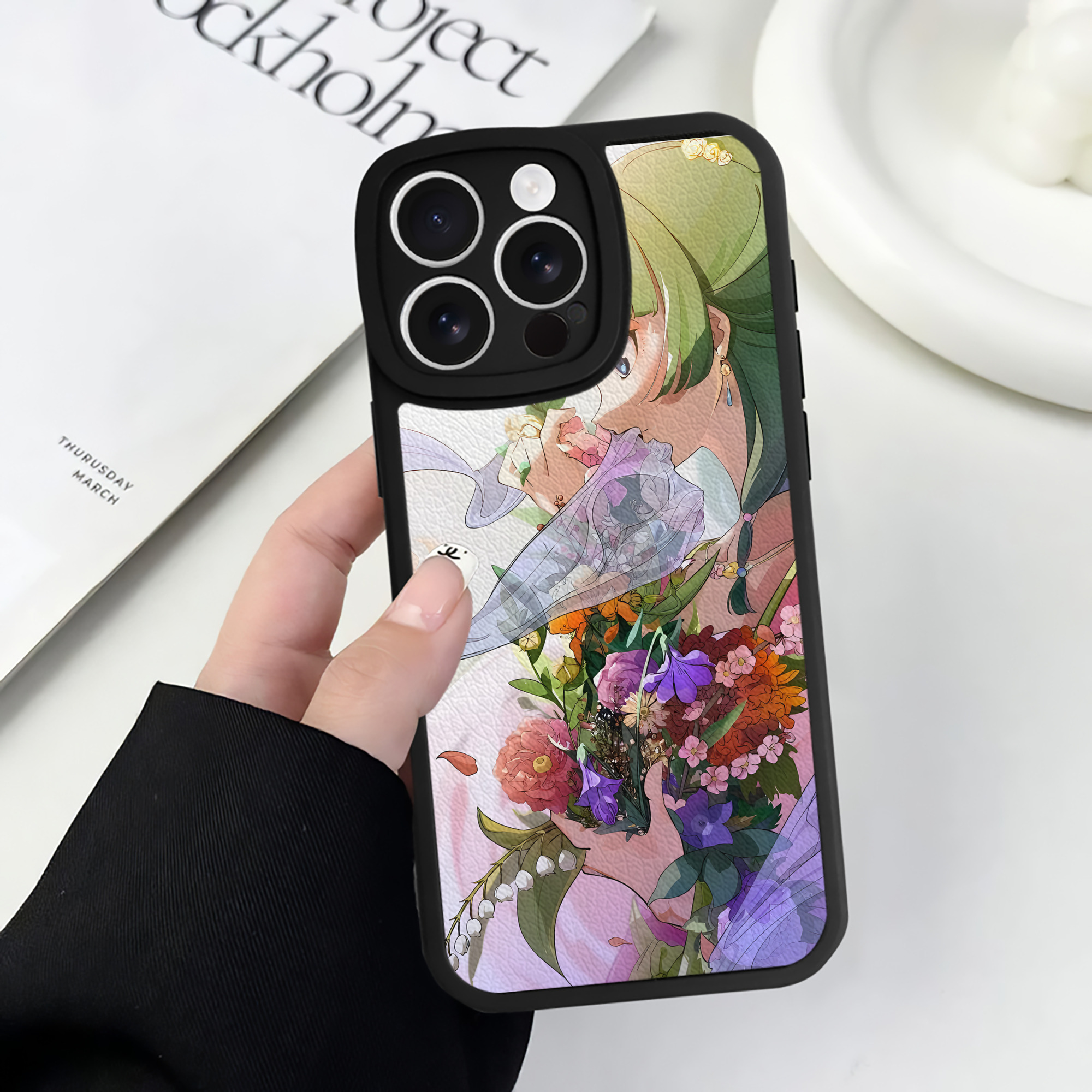 （画像用） 薬屋のひとりごと The Apothecary Diaries 【iPhone 16シリーズ対応】シリコンスマホケース（レザー調） 材質：シリコン